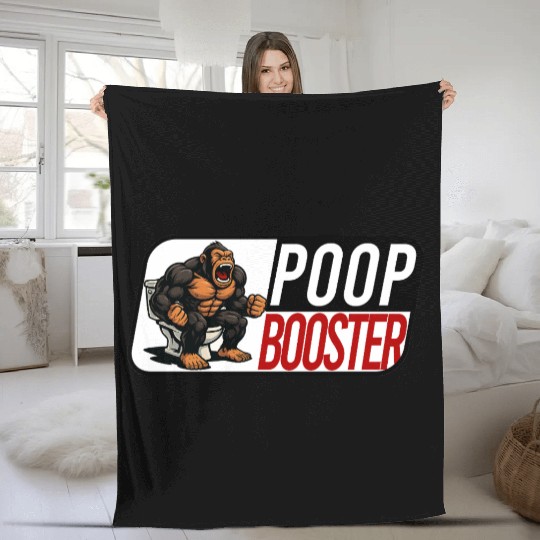 Caffeine Poop Boost – Gym Gorilla Power Fleece Blankets
