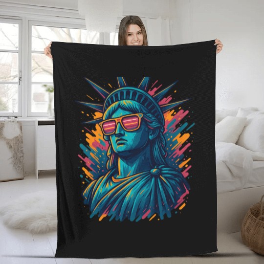 Urban Streetwear Statue of Liberty Fleece Blankets Design