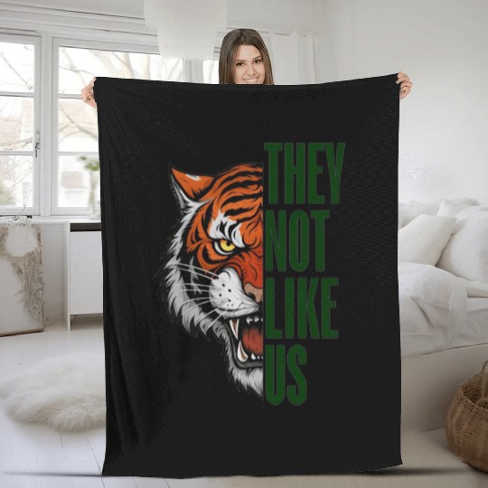 They Not Like Us – Tiger Graphic Fleece Blankets
