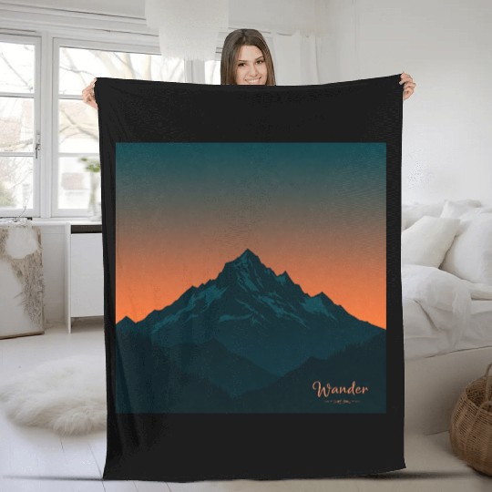 Wanderlust Peaks Fleece Blankets