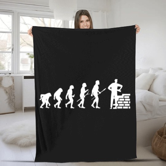 Bricklayer Evolution of Master Builder Fleece Blankets