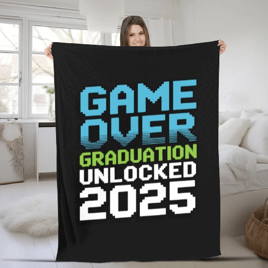 Game Over – Graduation Unlocked 2025 Fleece Blankets Gift