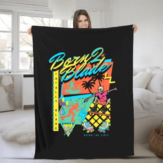 Born 2 Blade 90s Nostalgia Design Fleece Blankets