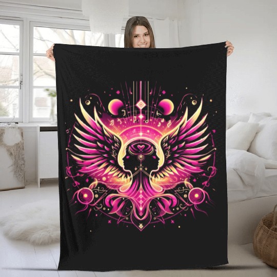 "Praise" Celestial Psychedelic Angel Fleece Blankets