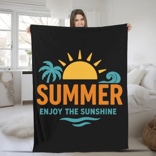 Summer Vibes - Enjoy the Sun Fleece Blankets
