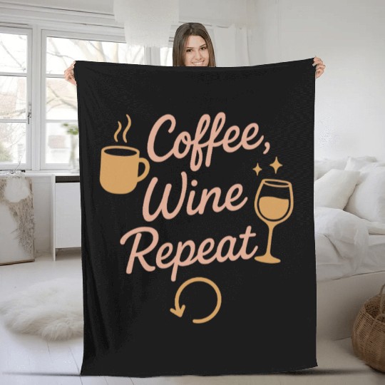 Single Mom Life Chaos Coordinator Wine Coffee Fleece Blankets