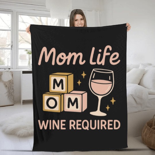 Single Mom Life Chaos Coordinator Wine Coffee Fleece Blankets