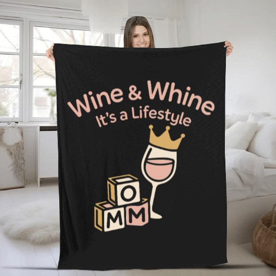 Single Mom Life Chaos Coordinator Wine Coffee Fleece Blankets
