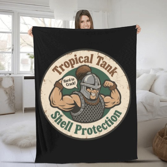 Tropical Tank Shell Protection Coconut Fleece Blankets