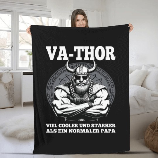Viking Warrior Man Odin Thor Norman Walhalla Fleece Blankets
