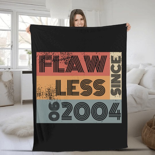 21st birthday Flawless since 06/2004 Fleece Blankets