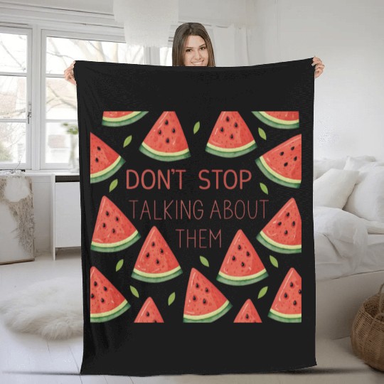 watermelon triangles Fleece Blankets