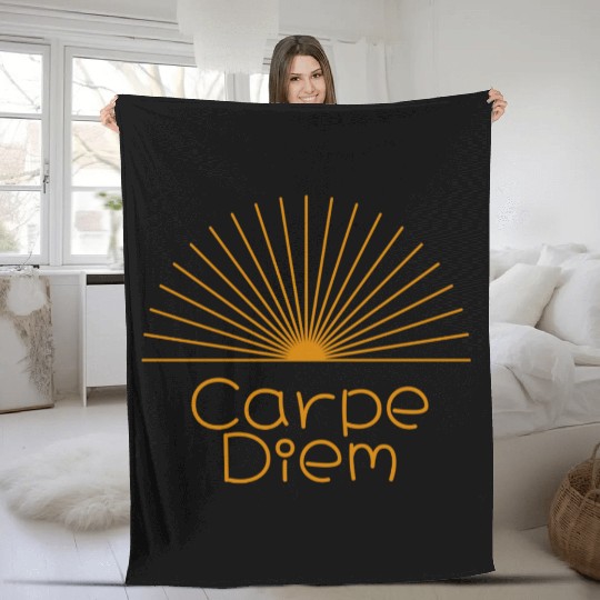 Carpe Diem Fleece Blankets