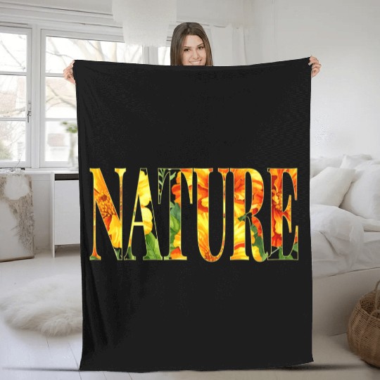 Nature Marigold Flower Fleece Blankets