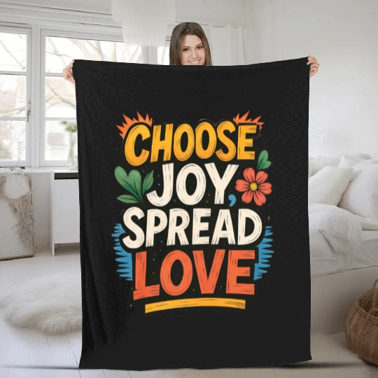 Choose Joy Spread Love Fleece Blankets