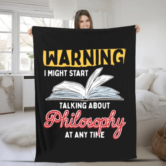 Talking About Philosophy Philosopher Design Fleece Blankets