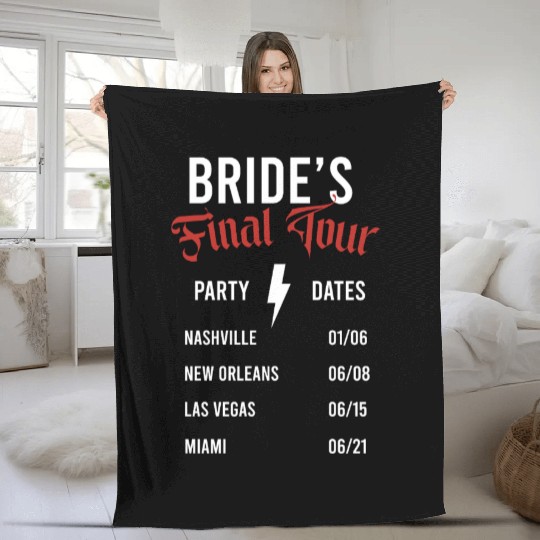 Bride's Final Tour Tour Fleece Blankets Design