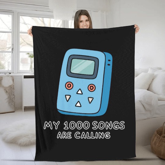 My 1000 Songs Calling MP3 Player 2000s Fleece Blankets