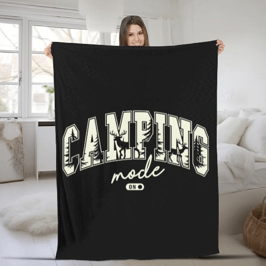 Camp Vacation Camping mode Fleece Blankets