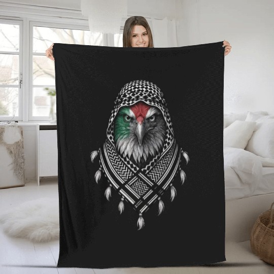 Majestic Palestinian Eagle Fleece Blankets