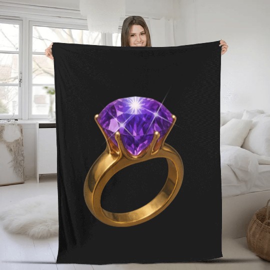Royal Amethyst: The Elegance of Purple Gemstone Fleece Blankets