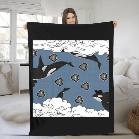 Orca Galaxy Patrol Fleece Blankets