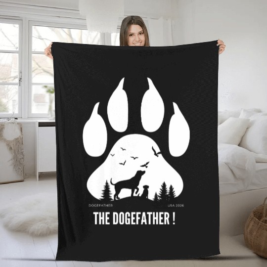 The Dogfather T-Shir Fleece Blankets