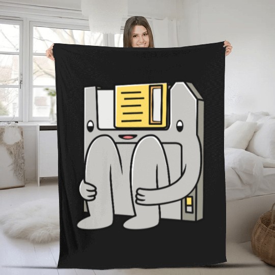 Computer Disc Floppy Disk Fleece Blankets