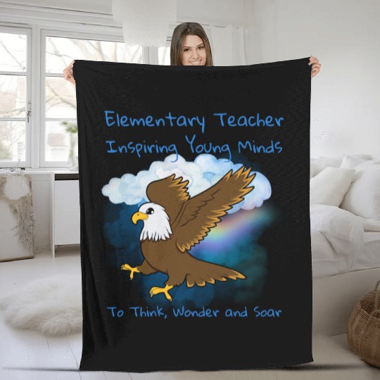Elementary Teacher Inspiring Young Minds Fleece Blankets