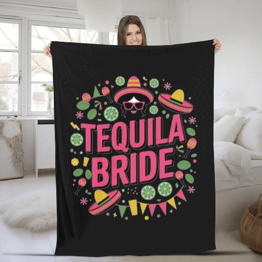 Tequila Bride Tribe - Bachelorette party Fleece Blankets