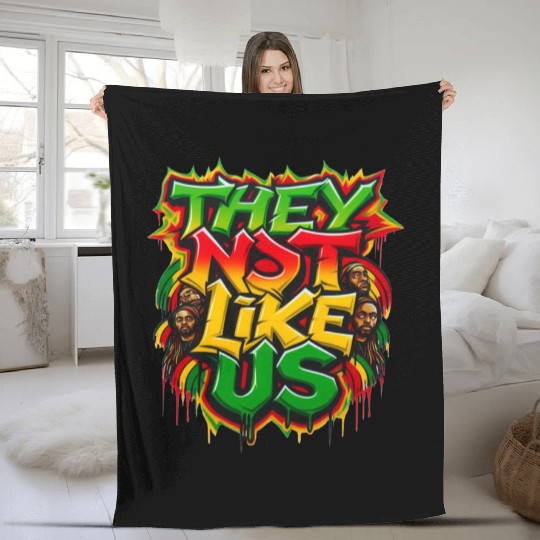 They Not Like Us Black History Month Fleece Blankets
