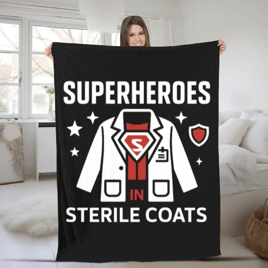 Clinical Lab Tech Diagnostic Science Data Nerd Fleece Blankets