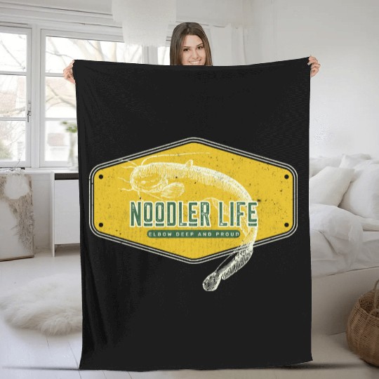 Elbow Deep Proud Noodle Life Fleece Blankets