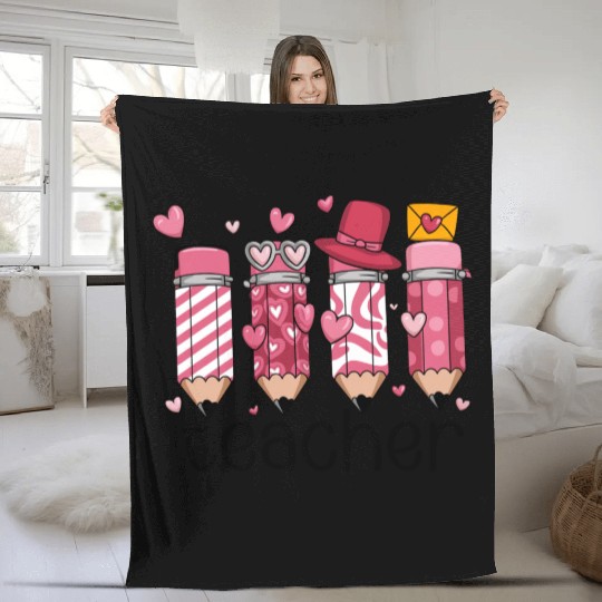Teacher Valentine Fleece Blankets