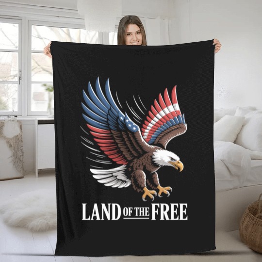 Land of the Free Fleece Blankets