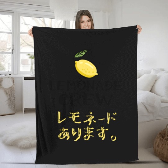 Lemonade Crew Kawaii Doodle Fleece Blankets