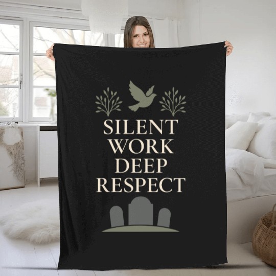 Cemetery Worker Groundskeeper Graveyard Memorial Fleece Blankets
