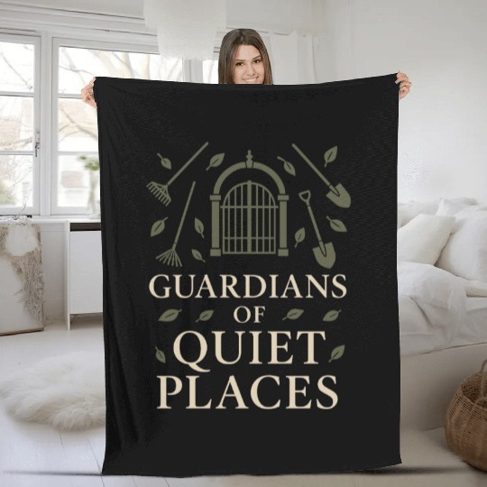 Cemetery Worker Groundskeeper Graveyard Memorial Fleece Blankets