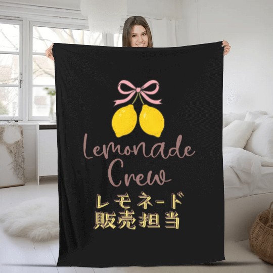 Lemonade Crew Coquette Bow Fleece Blankets