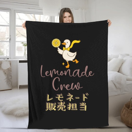 Lemonade Crew Kawaii Goose Fleece Blankets