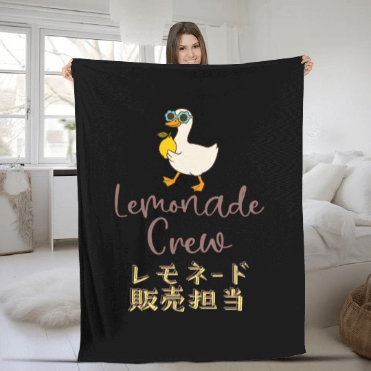 Lemonade Crew Walking Goose Fleece Blankets