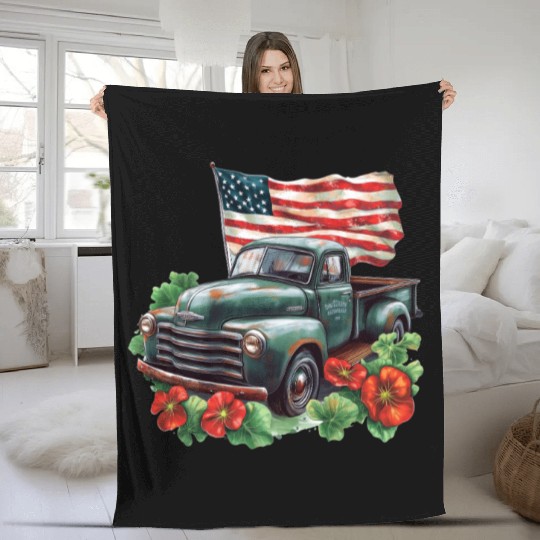 American Flag Fleece Blankets