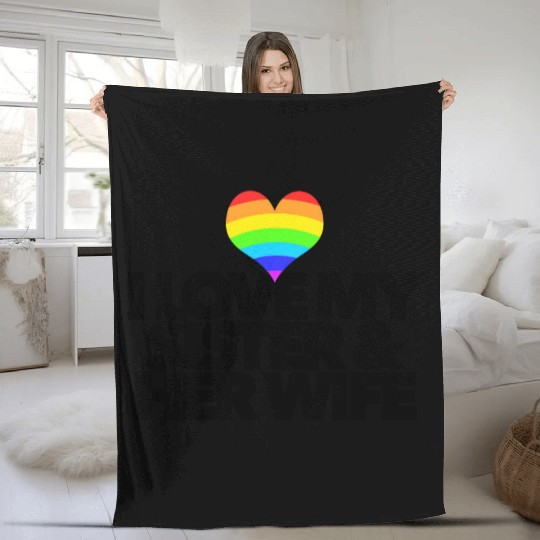 I love my sister & her wife lesbian gay rights Fleece Blankets