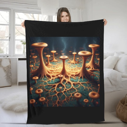Fungi Forest Dream Fleece Blankets