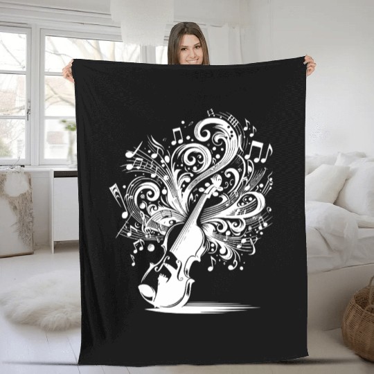 Violin Music Loud, Creative, Unstoppable Fleece Blankets