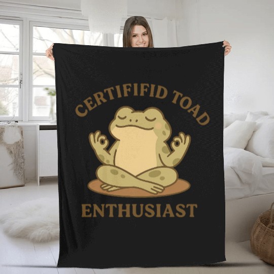 Certififid Toad Enthusiast Fleece Blankets