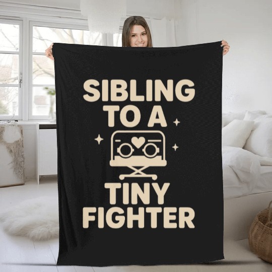 NICU Sibling Preemie Big Brother Big Sister Fleece Blankets