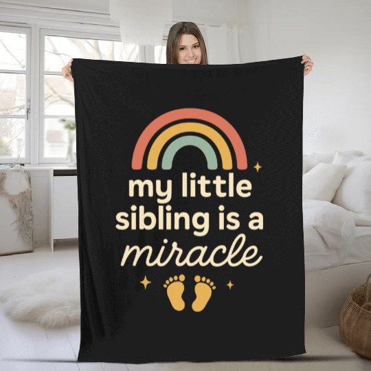 NICU Sibling Preemie Big Brother Big Sister Fleece Blankets