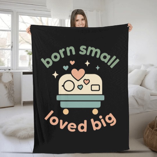 NICU Sibling Preemie Big Brother Big Sister Fleece Blankets