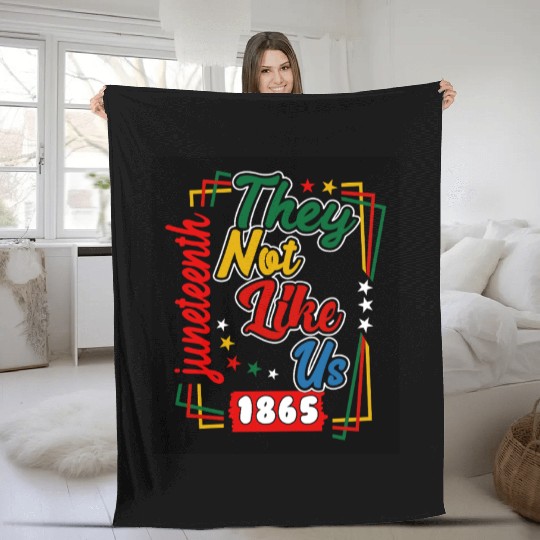 Juneteenth They Not Like Us 1865 Fleece Blankets